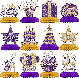 Purple and Gold Birthday Decorations