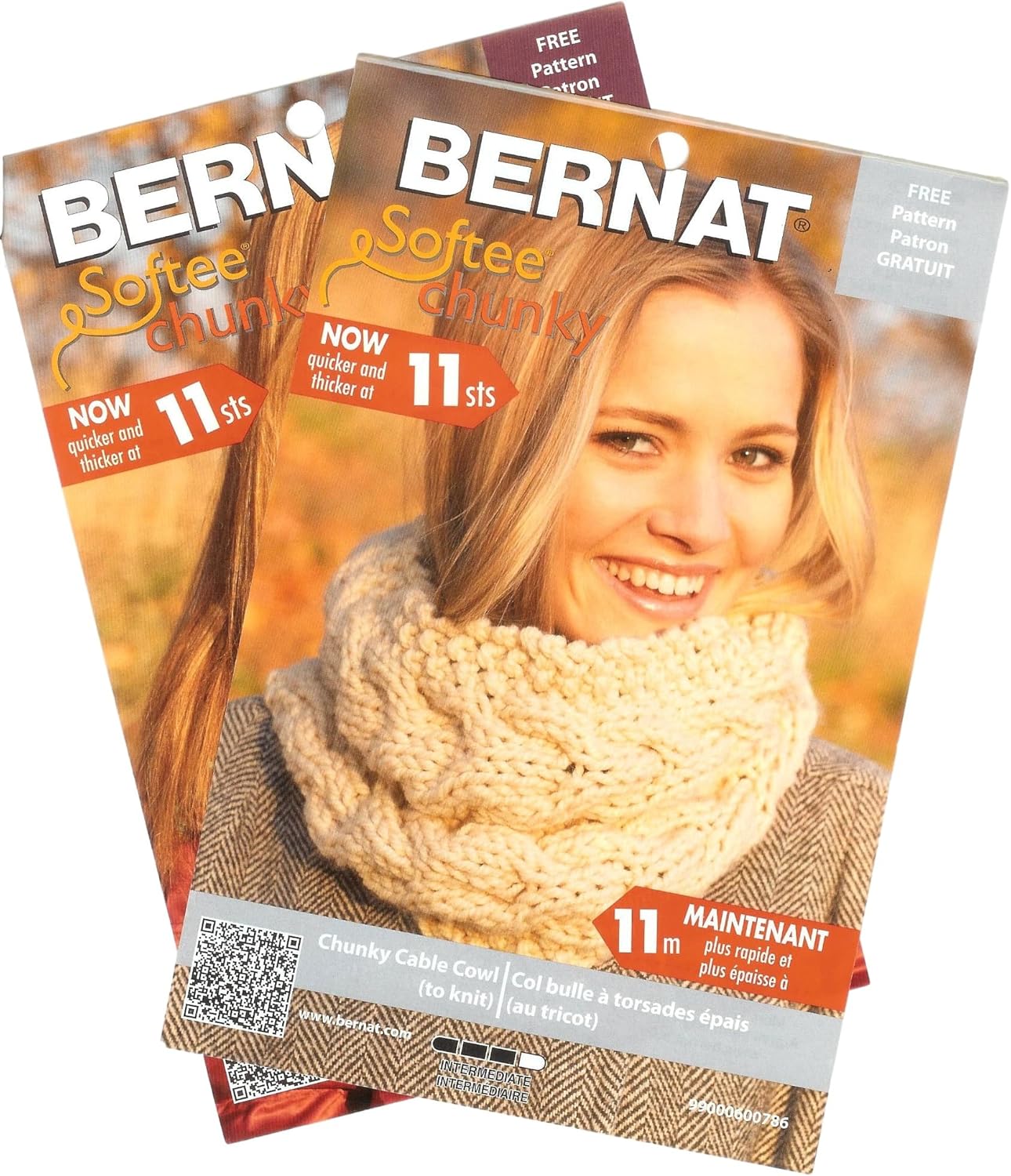 Bernat Softee Chunky Yarn Bundle Super Bulky #6, 3 Skeins Emerald 28200