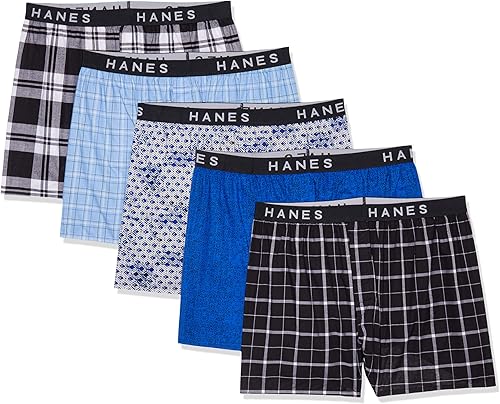 Hanes Ultimate Yarn Dye - Boxeador de cintura expuesta para hombre, varios paquetes y colores, Colores Variados