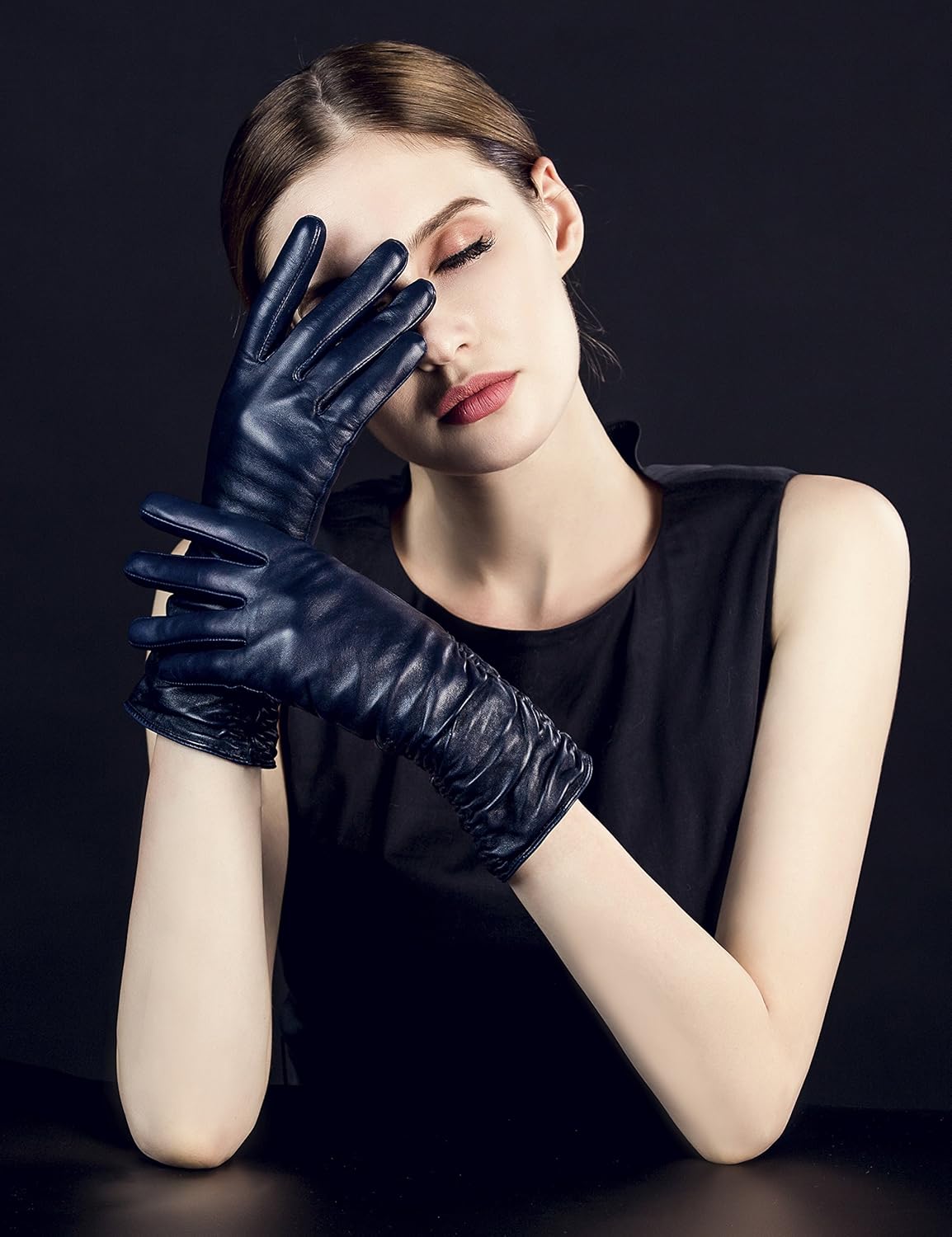 YISEVEN Women's Opera Leather Gloves - Image 3
