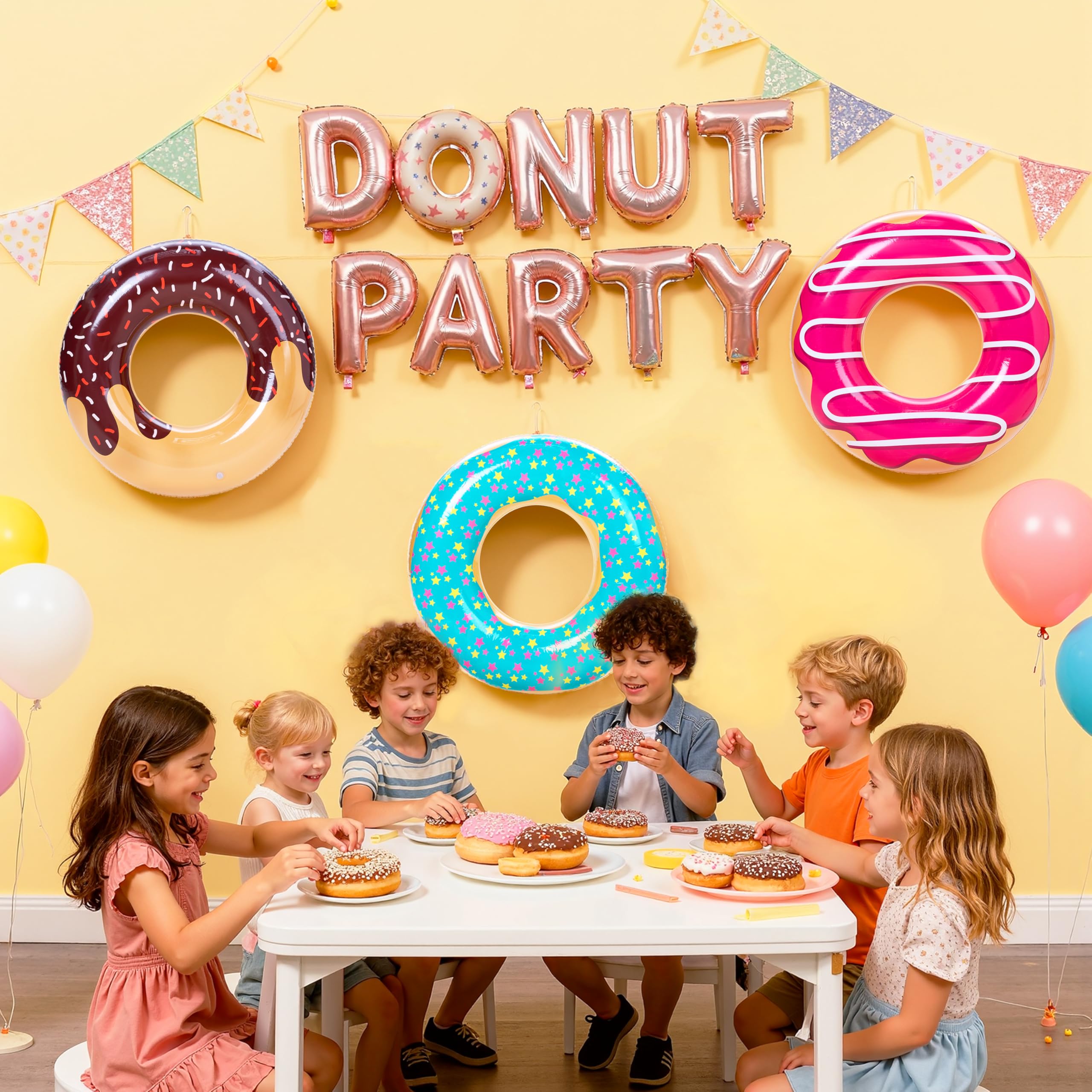 JOYIN Tubi gonfiabili per piscina con glitter 32.5" /82.5cm (confezione da 3), giocattoli galleggianti per piscine e feste