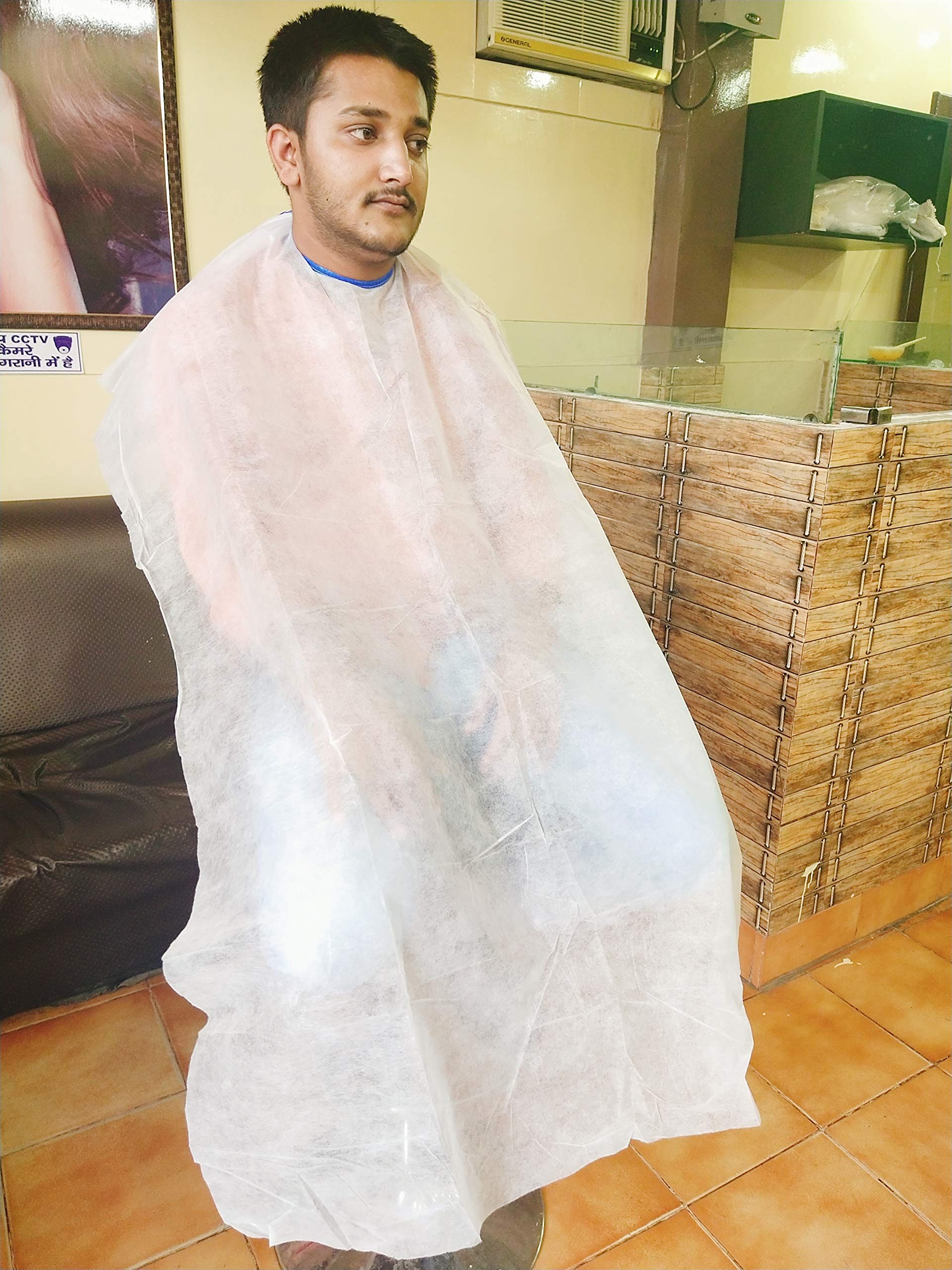 Royal Single use (disposable) cutting Sheet for salon,Barber shop,Beauty parlour white colour set of 50 Pieces