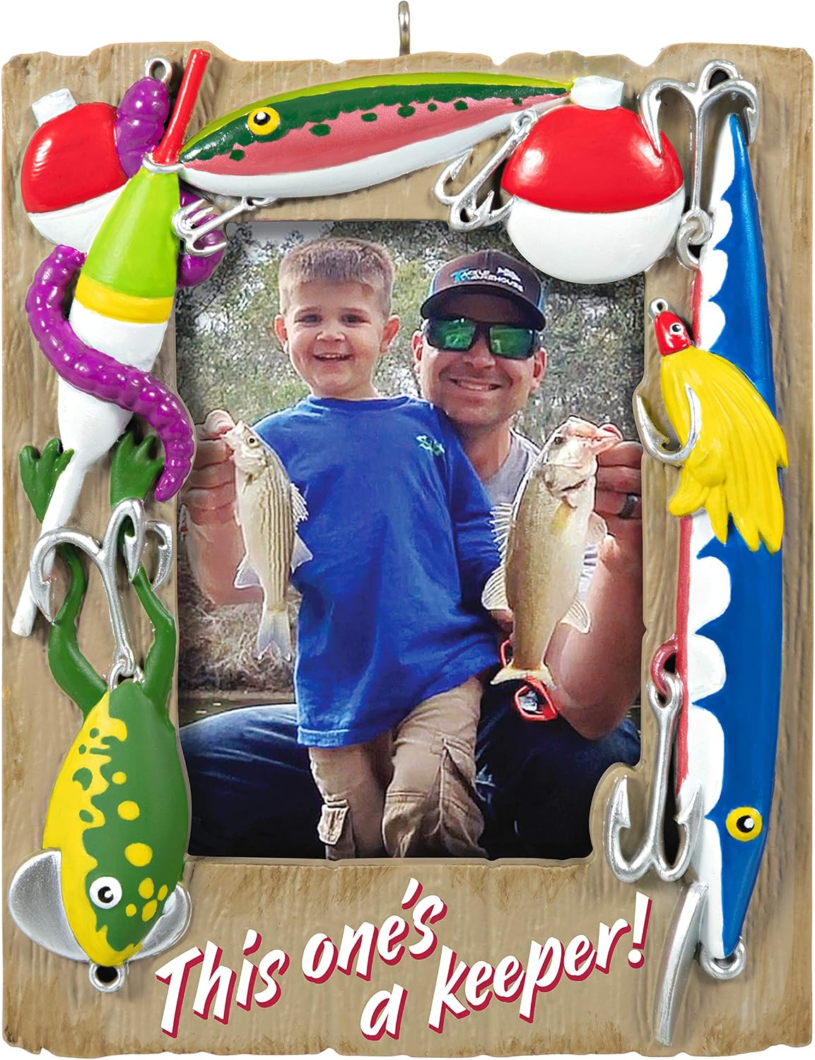 Hallmark Keepsake Christmas Ornament 2020, A Reel Keeper Fishing Photo Frame (1599QGO1951)