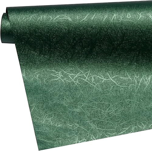 Miniatura 3 de WRAPAHOLIC Rollo de papel de regalo verde, mini rollo, 17 pulgadas x 16.5 pies, reversible verde y negro para Navidad, cumpleaños, boda, baby shower
