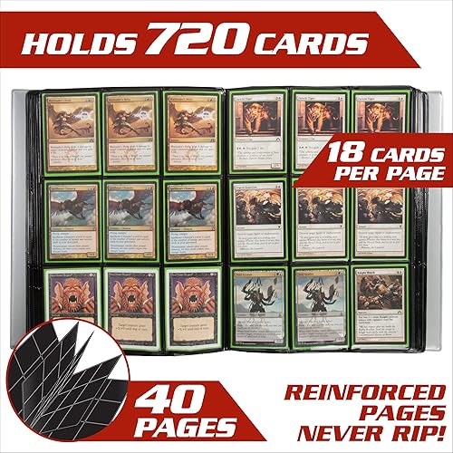 Miniatura 2 de Monster - Carpeta XL de 9 bolsillos para tarjetas intercambiables, álbum Holofoil gris, protección antirrobo y caídas TCG con bolsillos laterales
