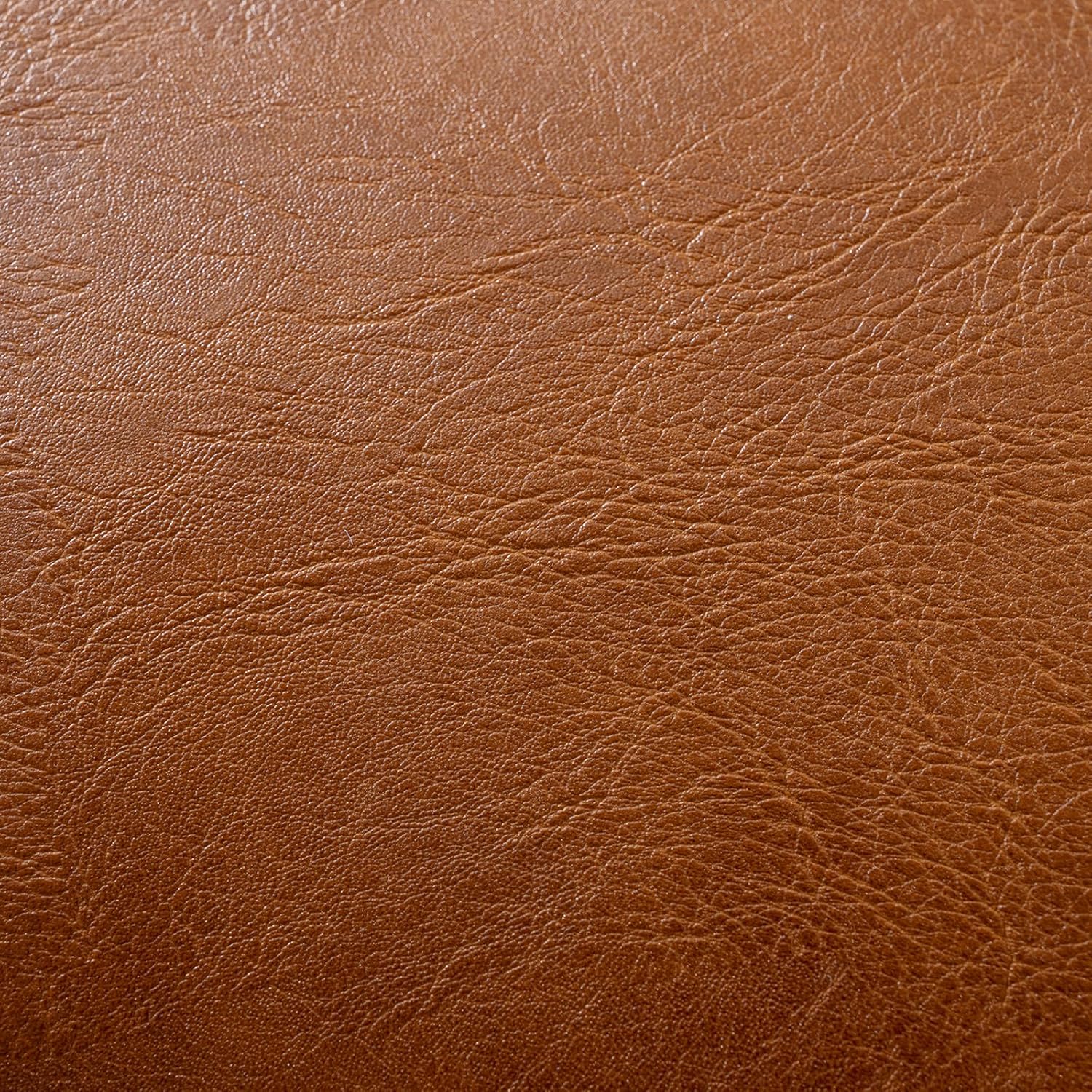 Fancy Homi Brown Boho Long Lumbar Faux Leather Body Decorative Throw Pillow Cover 14x36 Inch for Bedroom Couch Bed Bench, Thick Stylish Solid Rectangle Pillowcase, Rustic Modern Farmhouse Room Decor - Image 4