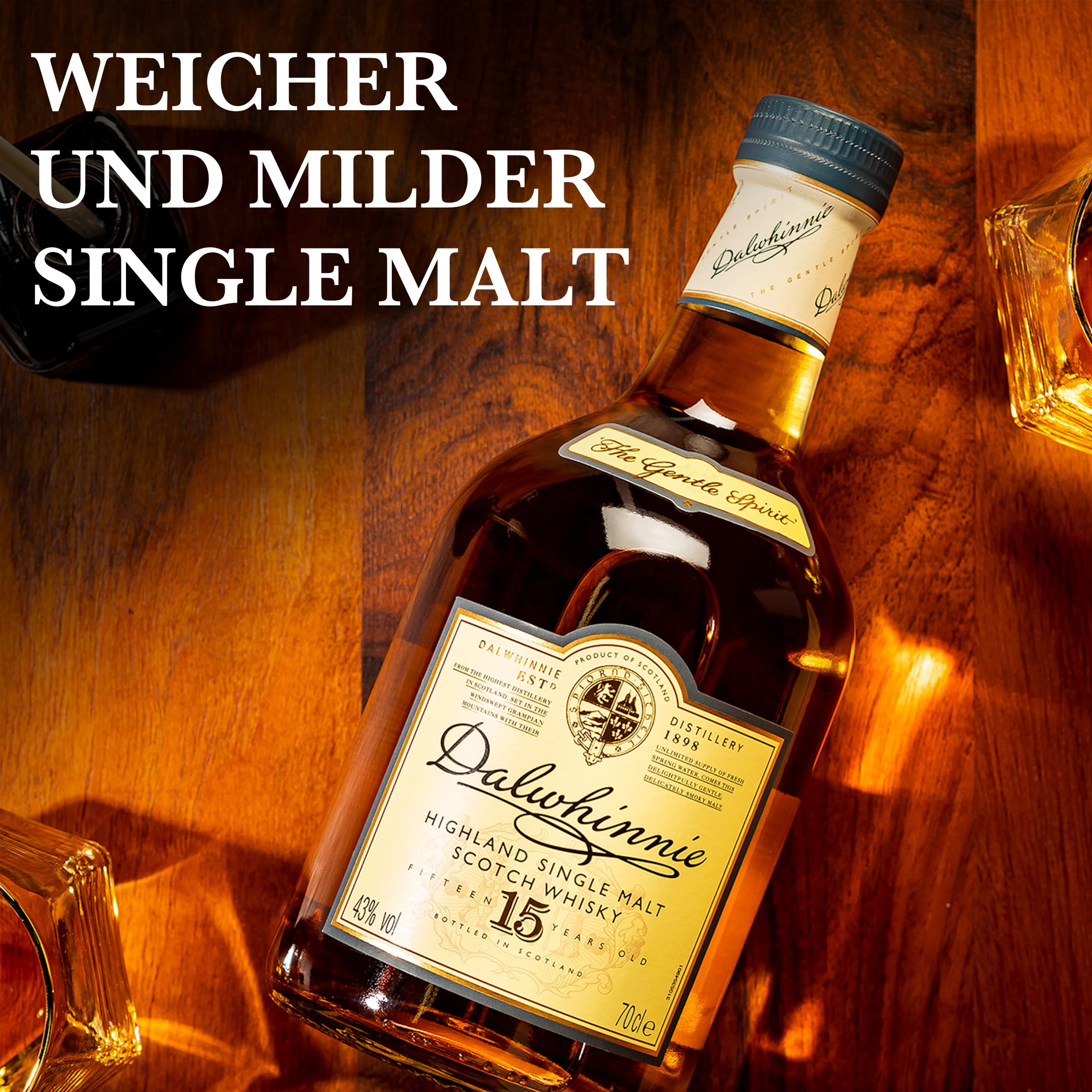 Dalwhinnie 15 Jahre Single Malt Scotch Whisky 43% vol 700 ml mit Geschenkverpackung
