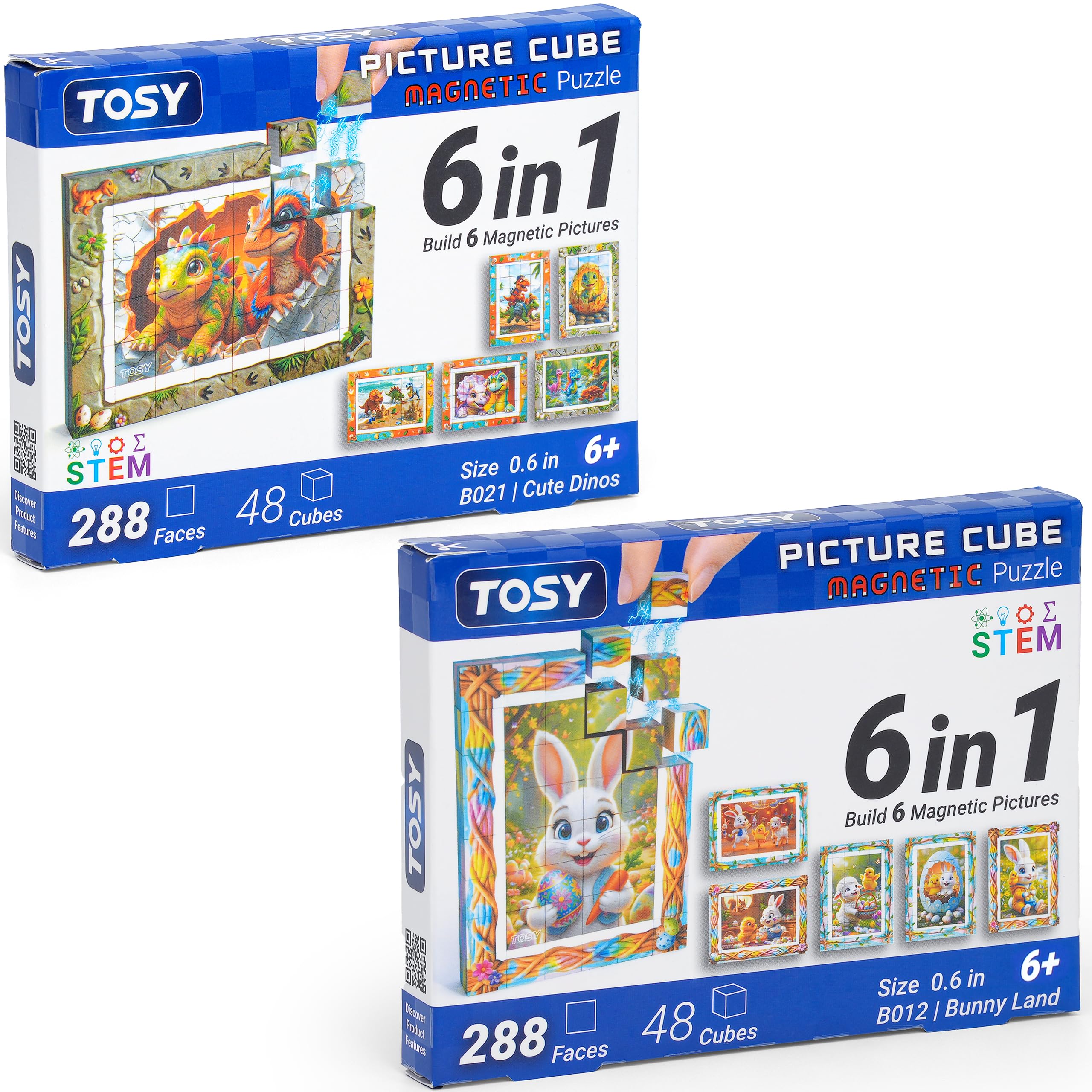Amazon.com: TOSY Picture Cube: 6-in-1 Magnetic Picture Puzzle, 48
