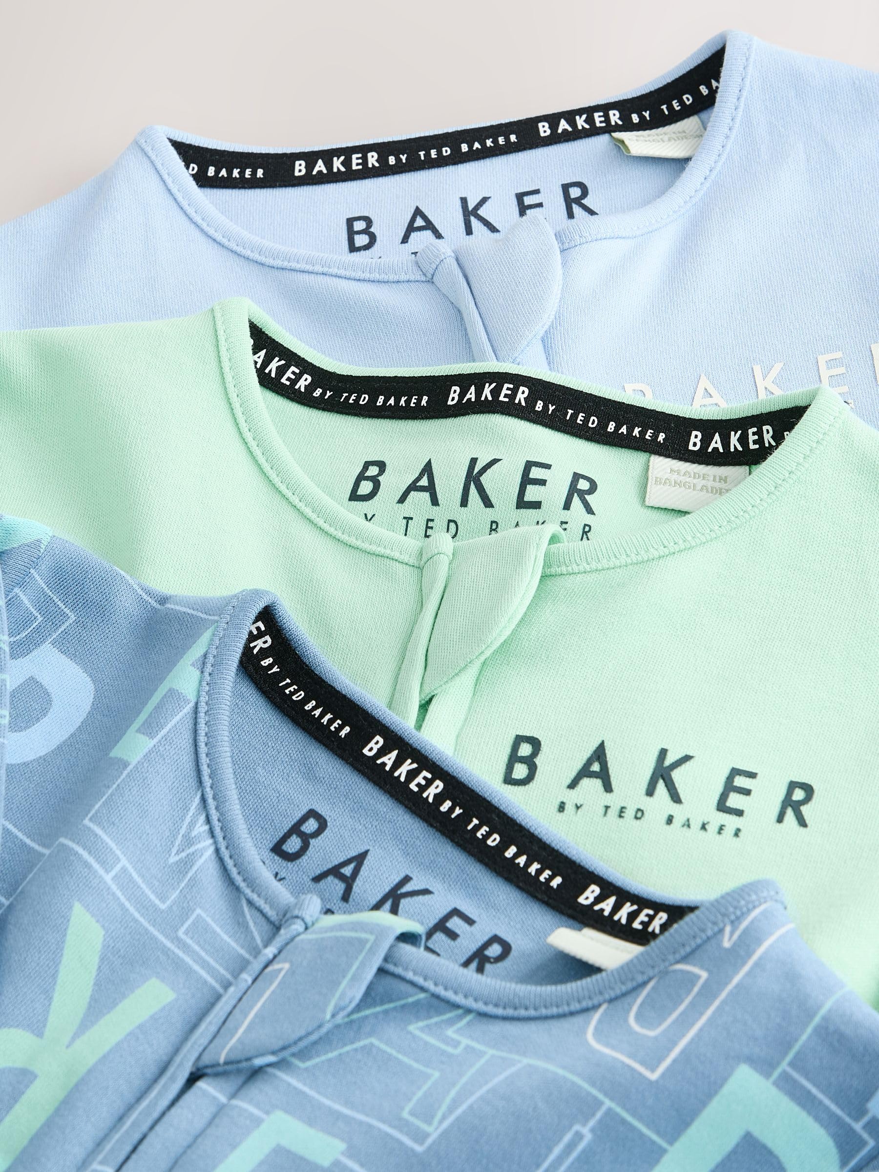 Noworodki chłopcy Zestaw 3 par śpioszków Baker by Ted Baker