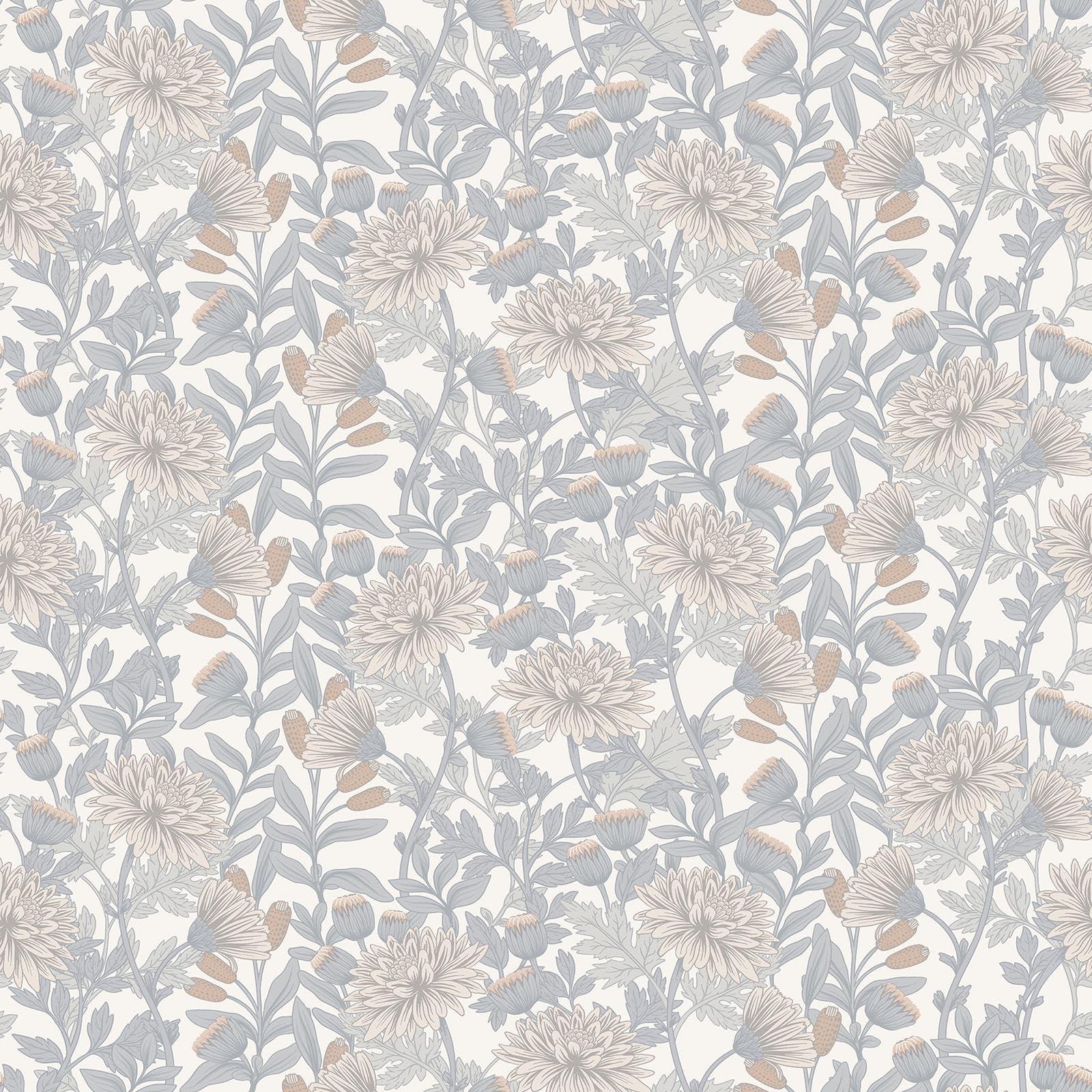 Muriva Ltd - Martha Floral Wallpaper - Cream - 10m