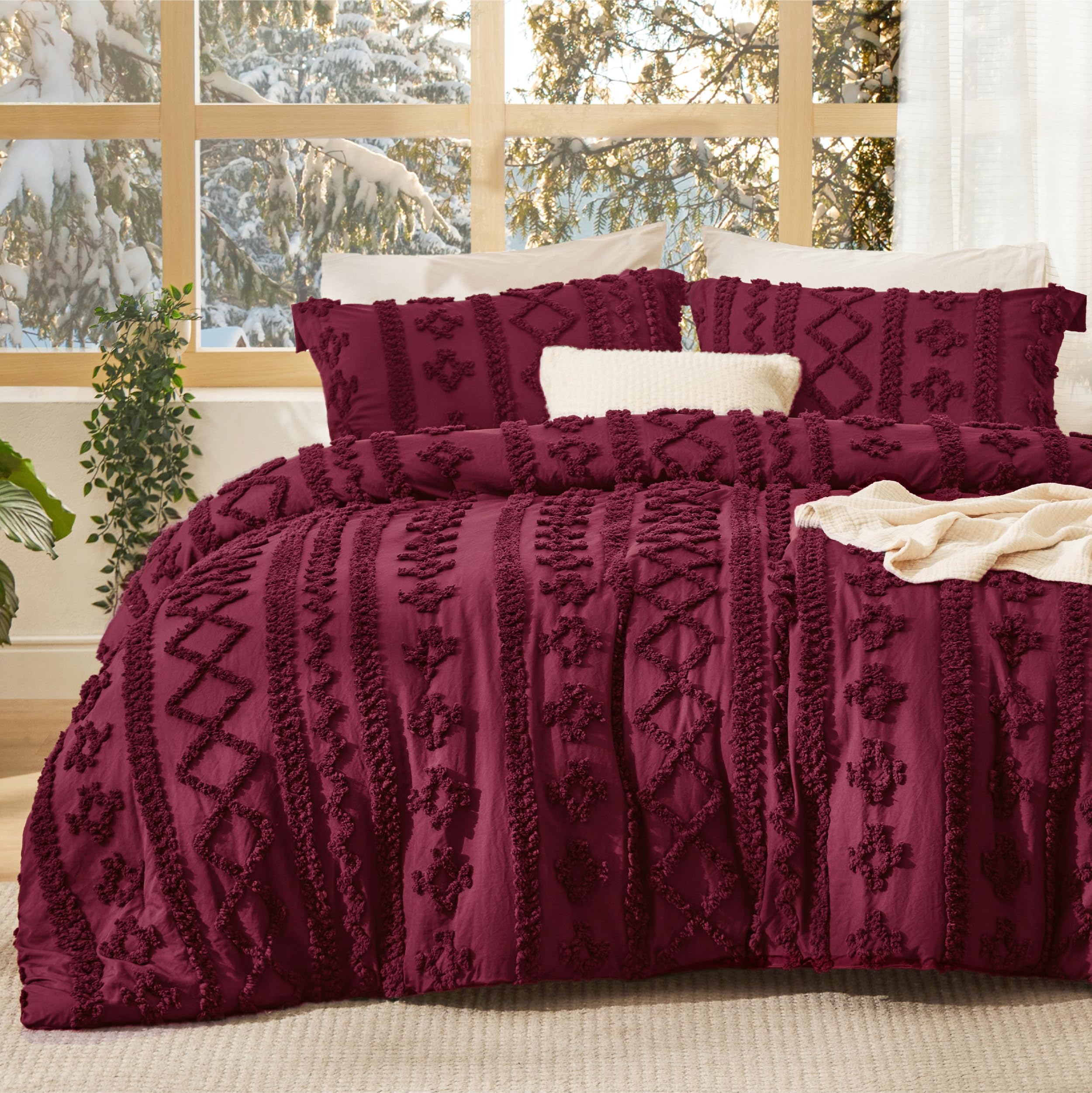 Bedsure Tufted Boho Set