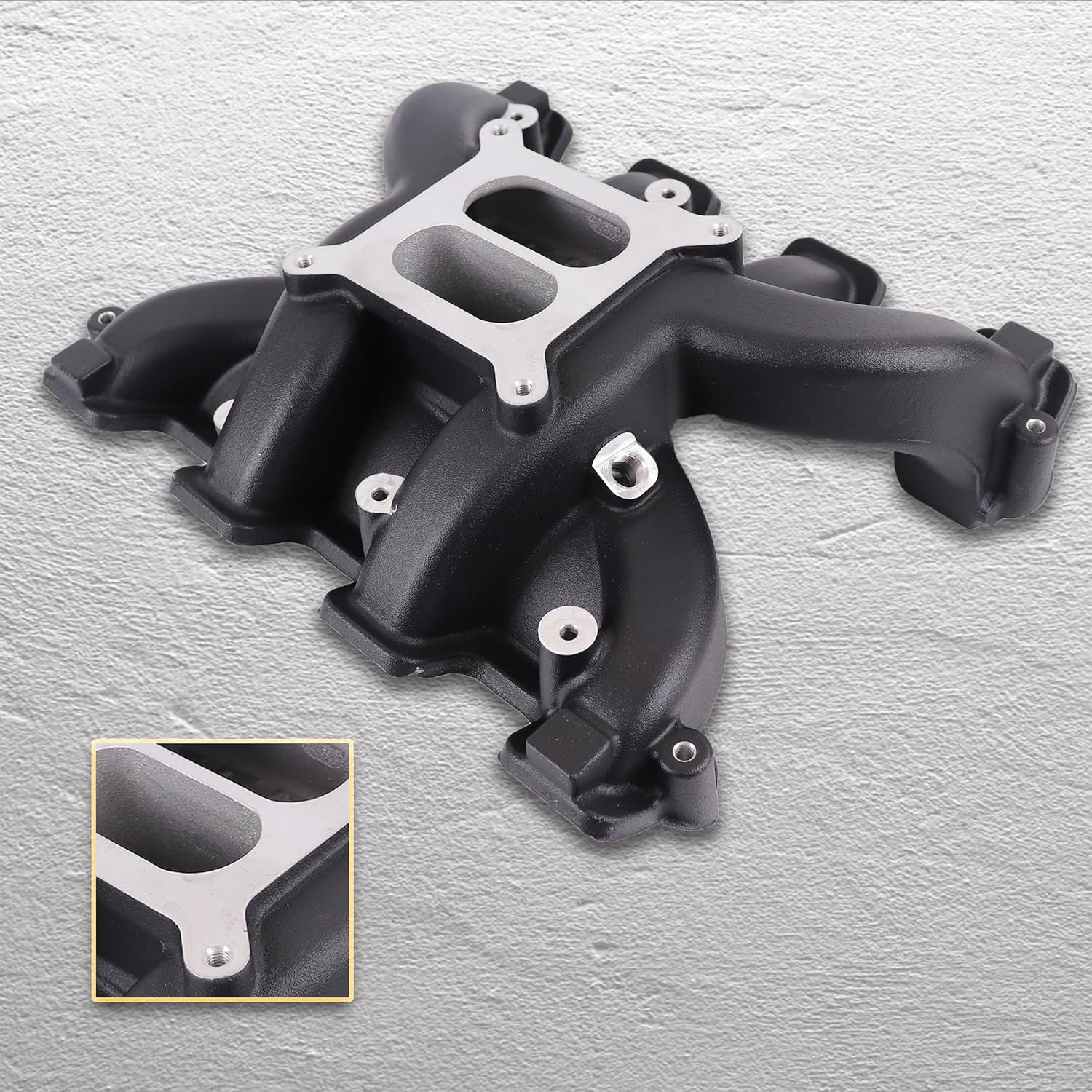 300-129 LS Mid-Rise Dual Plane Intake Manifold Compatible with GM Chevy small block Rectangular Port LS3/L76/L92/L99 2005-2017 6.0L/364 6.2L/376 Street & Strip 1500–6500 RPM bk