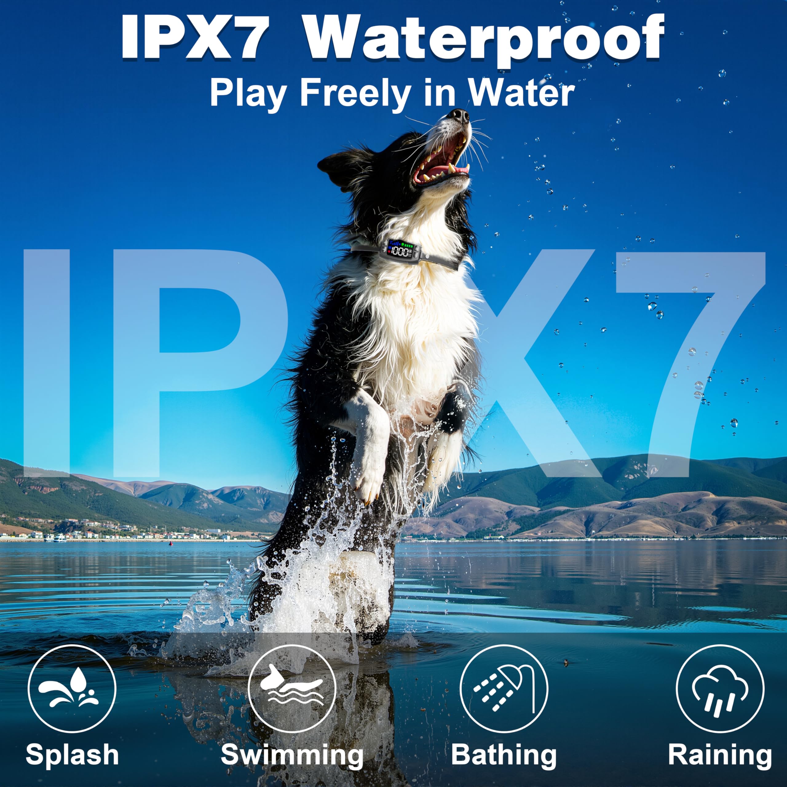 Veconix GPS Wireless Dog Fence System, Rechargeable Electric Fence for Dogs, IPX6 Waterproof Collar, Adjustable Warning, 33Yd-1000Yd Range, Pet Safe Outdoor Containment for Most Breeds - image 5