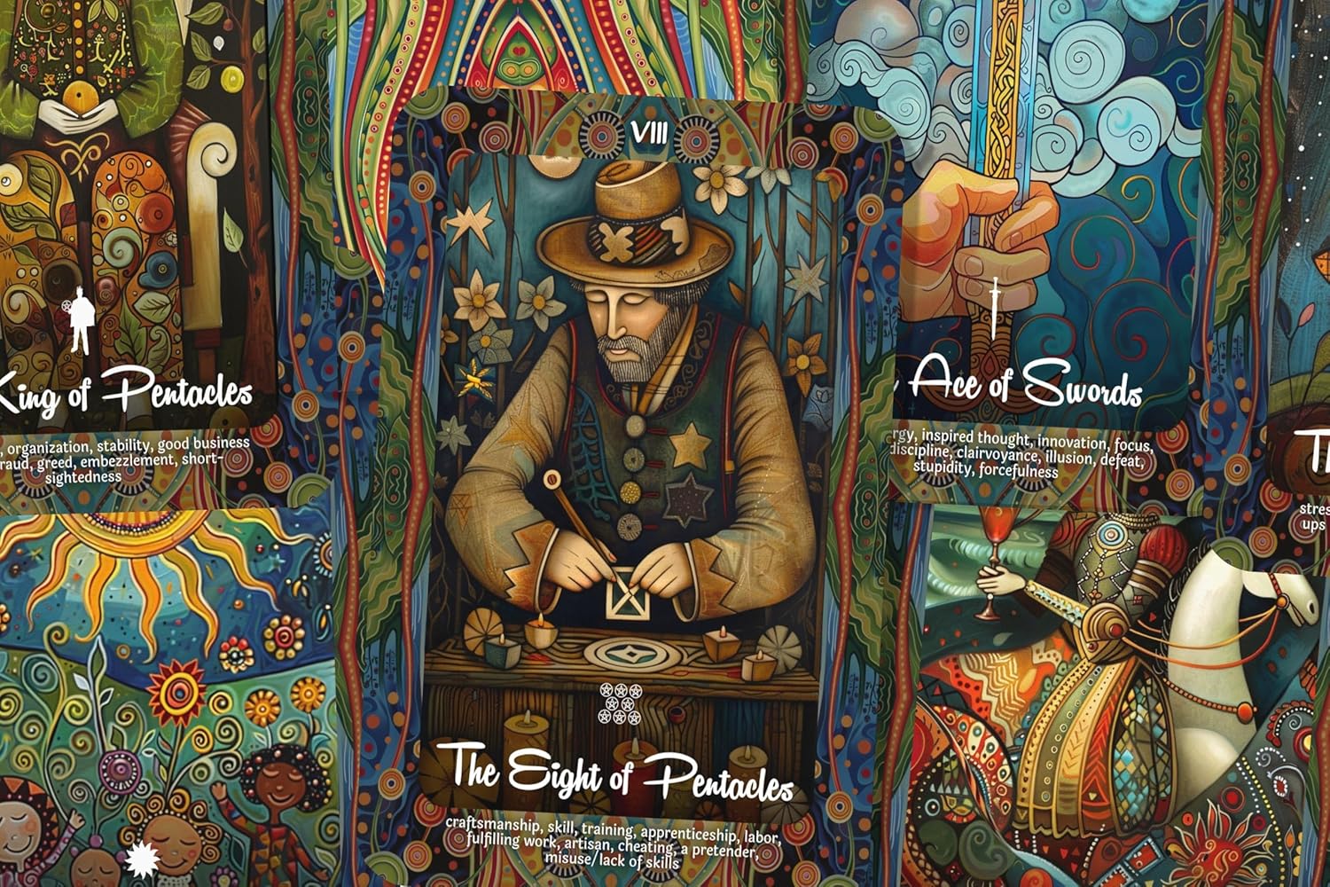 Ibiza Tarot The Soulscape Tarot Deck - 78 Radiant Tarot Cards with Guidebook for Beginners & Professionals - Dreamlike Rider-Waite Imagery for Divination, Meditation, and Spiritual Guidance