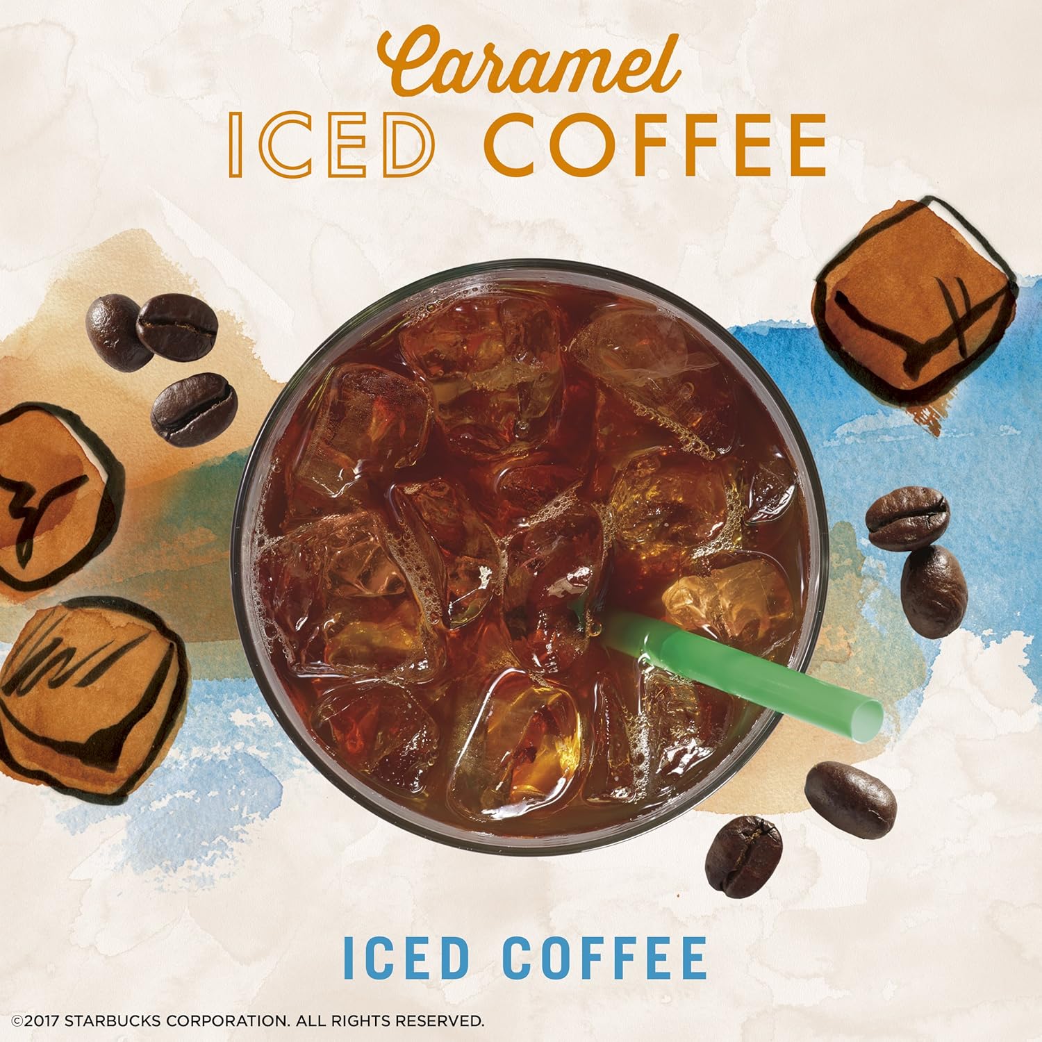 Starbucks VIA Instant Coffee Flavored Packets — Caramel Iced — 1 box (6 packets)