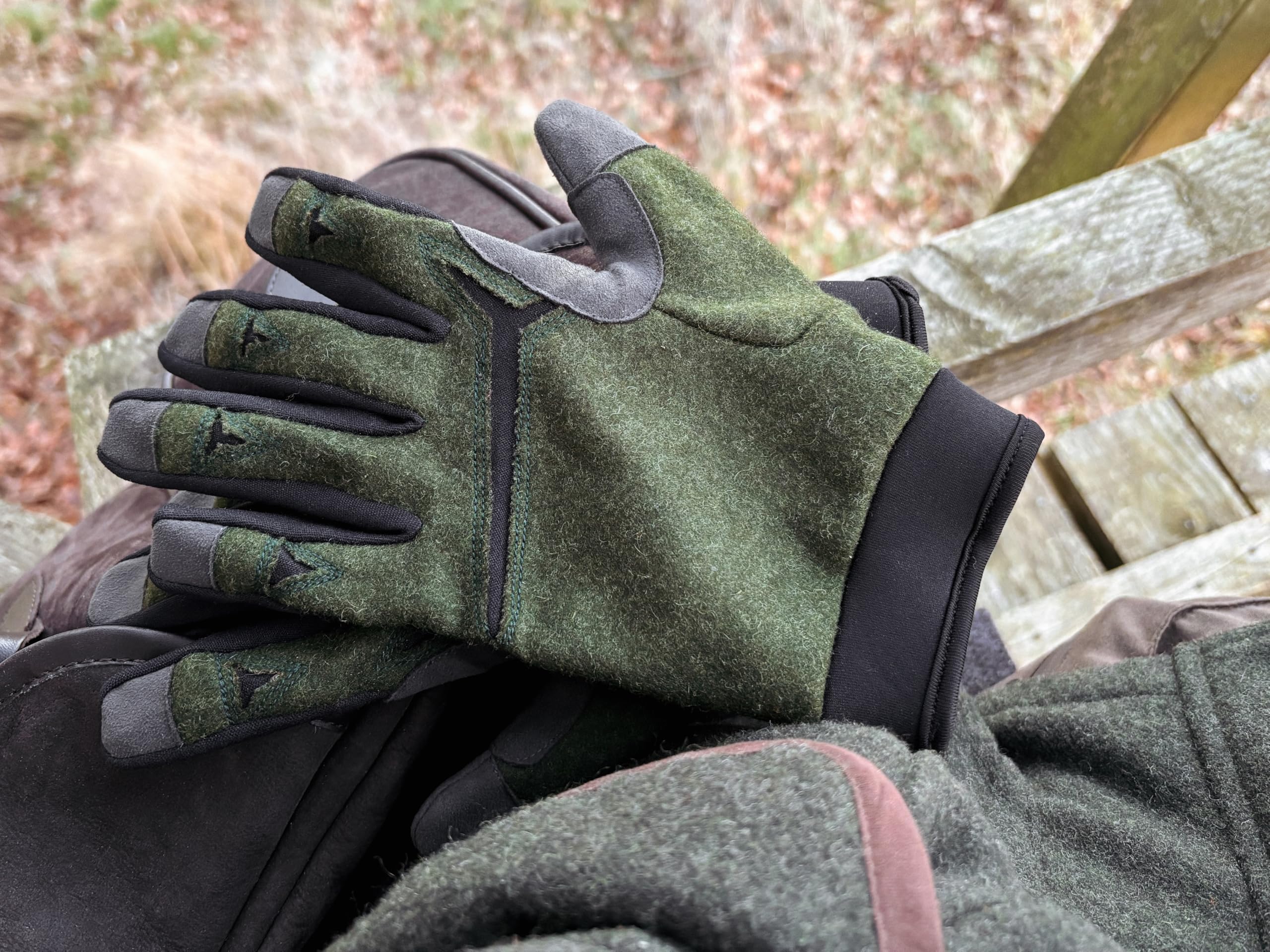 K & S Jagd Handschuhe Loden Grün Herren Unisex Outdoor Sport Natur Fotografen Schießhandschuhe