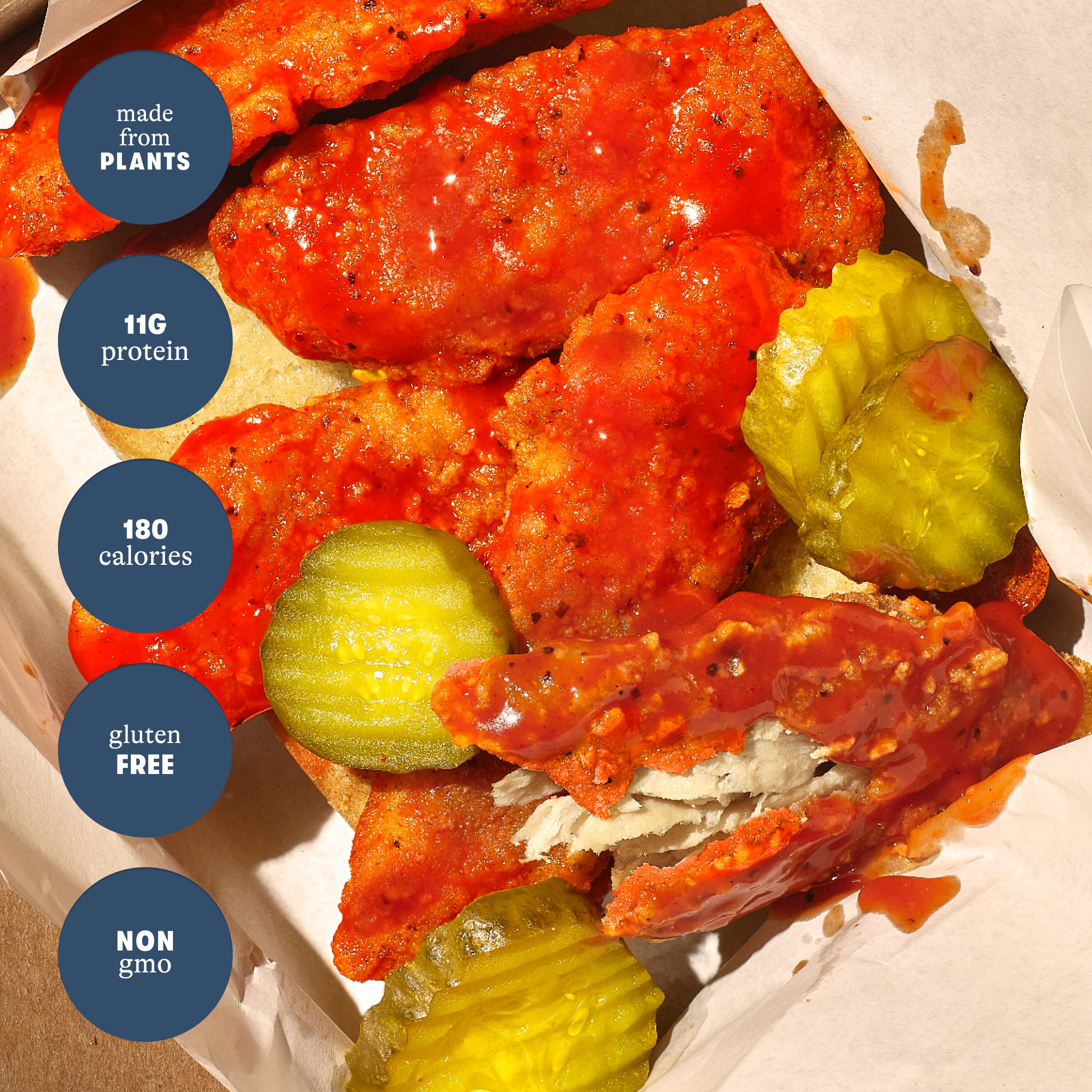 Daring Buffalo Plant Chicken Wings Vegan 8oz Pouch Frozen — view 2