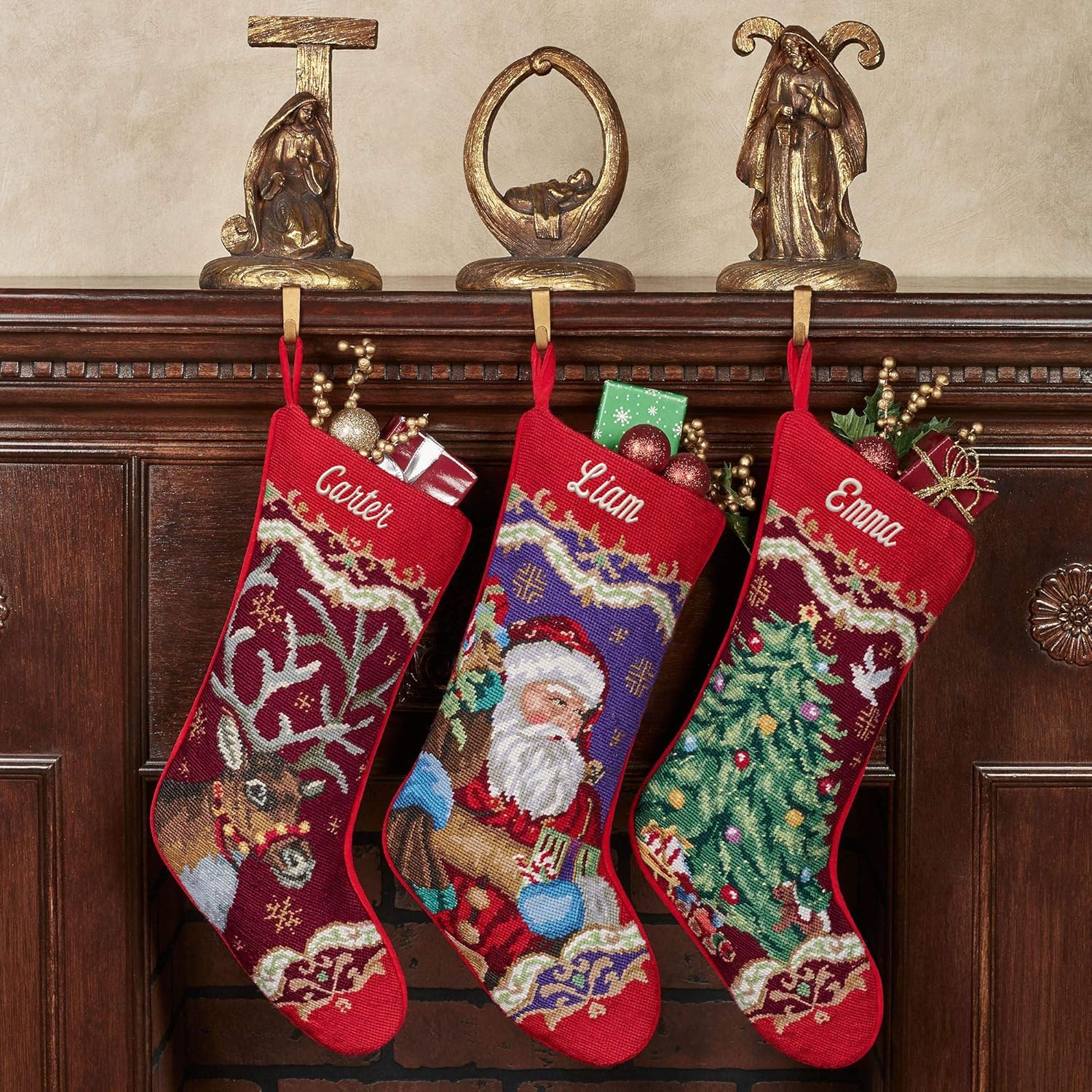Peking Handicraft 31SJM4508MC Christmas Angel Needlepoint Stocking, 11 x 18"