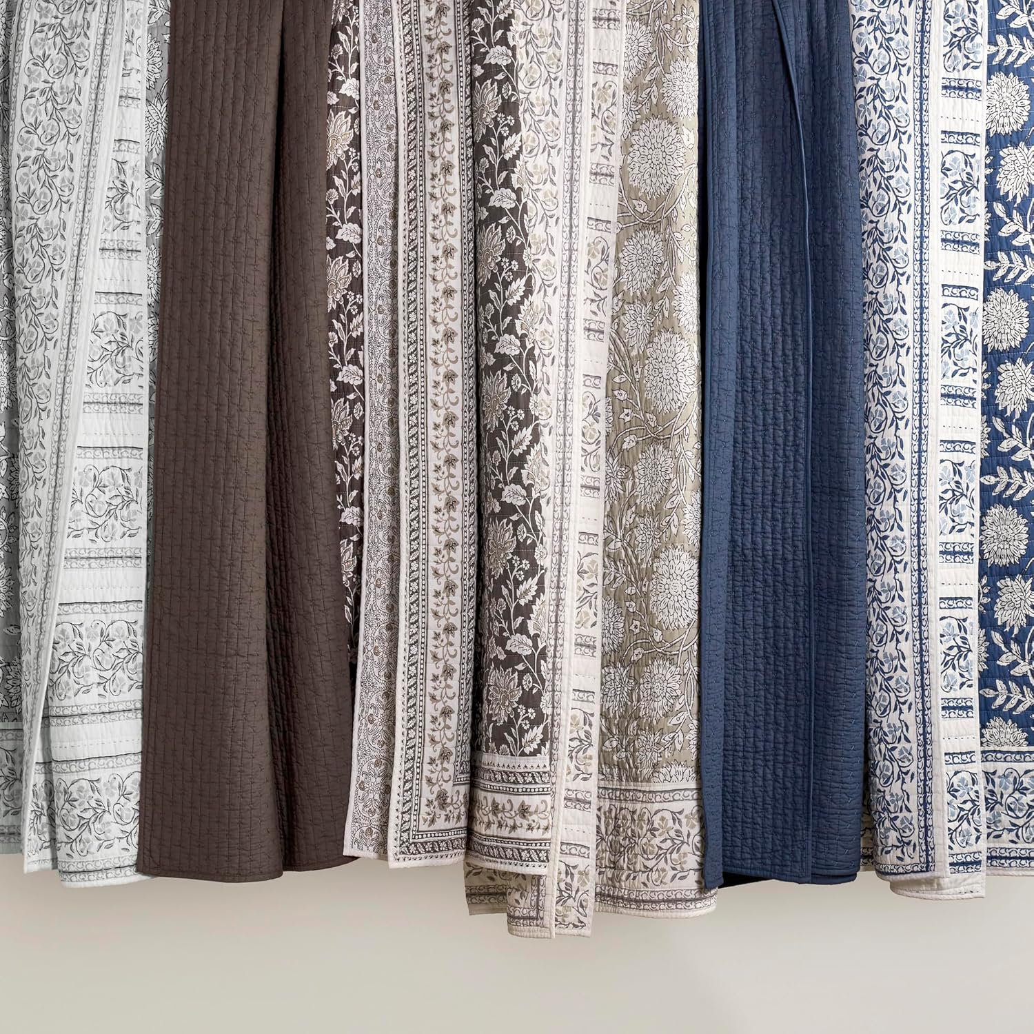 Levtex Home Cross Stitch Reversible King/Cal King Quilt Set (106x92in) with 2 Pillow Shams (36x20in) - Stitch Texture - Cocoa - Cotton King Size Quilt Bedding Set - Lightweight, Soft, Pre-Washed - Image 9