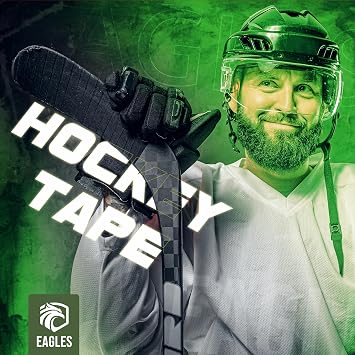 EAGLES Hockey Tape Multipurpose Cloth Tape Roll for Lacrosse Baseball & Softball Bats, Rackets, Pullup Bars, Gardening Tools, Easy Tear Over Grip - Sports Gift - Multi Sport Handle Tape - White