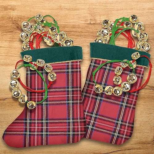 Miniatura 5 de ArtCreativity 24 Pack Christmas Jingle Bell Bracelets, christmas party favors for adults, Easy to Adjust, Jingle Gold Bells, Christmas Stocking