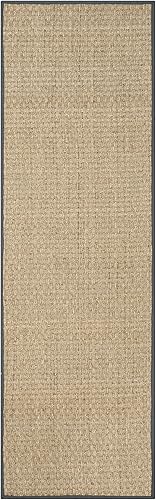 Vista 124 de SAFAVIEH Natural Fiber NF114A - Alfombra de hierba marina, tejido de canasta, con borde, para zonas de alto tráfico, sala de estar, dormitorio, 2