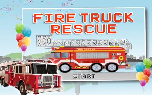 Fire Truck Rescue Game for Kids - Fun & Addictive Racing with One Touch Control, Loud Siren Sounds