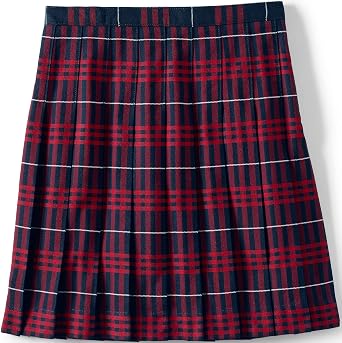 Lands End School Uniform Girls Plaid Pleated Skirt Below the Knee