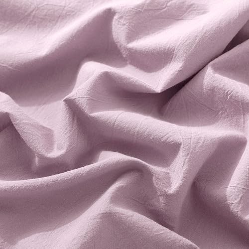 Miniatura 9 de MooMee Sábana bajera ajustable de solo 100% algodón lavado con textura parecida al lino, transpirable, duradera, suave, cómoda, bolsillo profundo