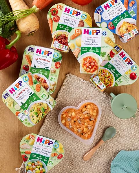 HiPP - Les Petits Gourmets - Fondue de PdT Carottes Saumon - Assiette - 230g - 3