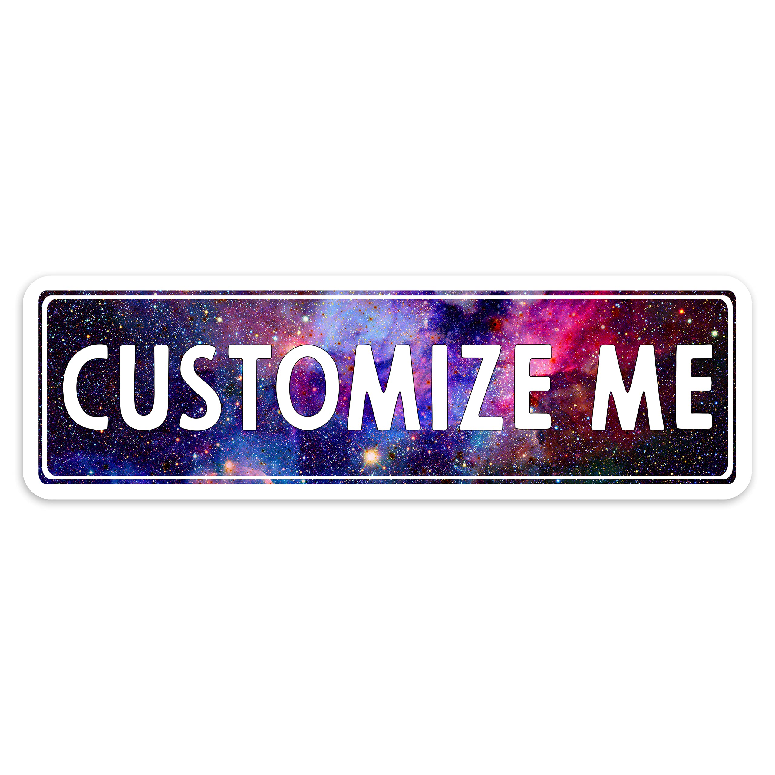 Custom Street Signs, 13 1/2" x 4" Galaxy | 'Add Your Text' Personalized Road Sign, Create Your Own Sign - Aluminum Sign, Unique Gift