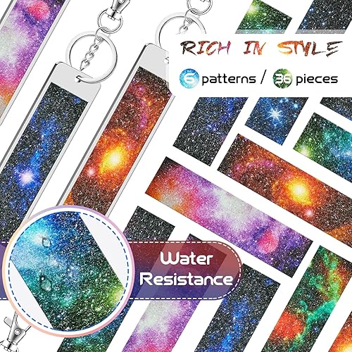 Miniatura 3 de El kit de 42 calcomanías sensoriales para la ansiedad incluye 36 tiras texturizadas para la ansiedad, 6 tiras texturizadas para llavero, calcomanías