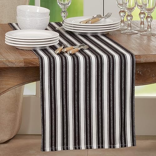 Miniatura 3 de Camino de mesa de diseño a rayas