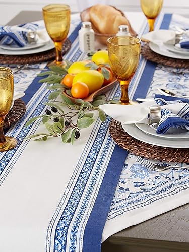 Miniatura 5 de DII Table Top Décor Collection - Camino de mesa de primavera y verano, 14x72 pulgadas, estampado de rayas de Oporto