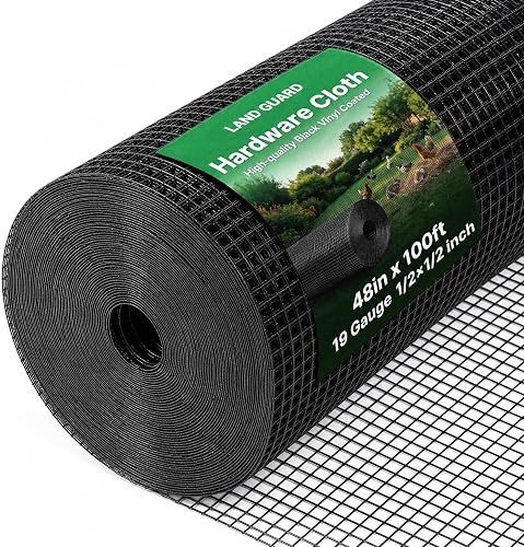 Land Guard black vinyl coated 1/2-inch hardware cloth roll