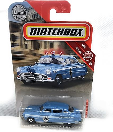 Miniatura 1 de Matchbox 2019 MBX Rescue '51 Hudson Hornet 57/100, azul-gris