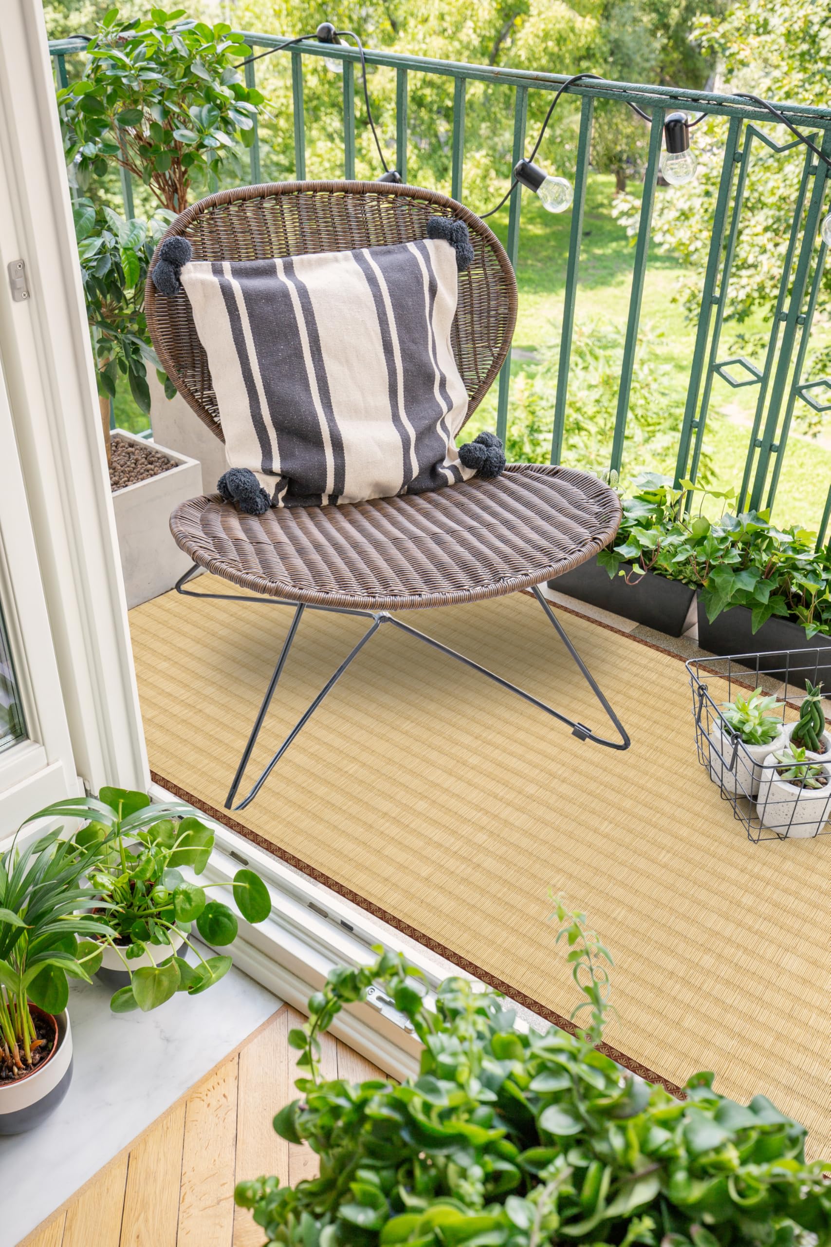 VINILIKO Design | Alfombra Vinílica Lisa Impresa - Tatami 66x250 cm - Interior y Exterior, Antideslizante, Impermeable, Lavable - Varios Tamaños - Alfombra Vinilo Salón, Terraza