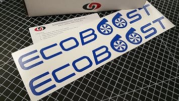 ECOBOOST Turbo Vinyl Decals Fender Stickers Select Color Gloss Blue