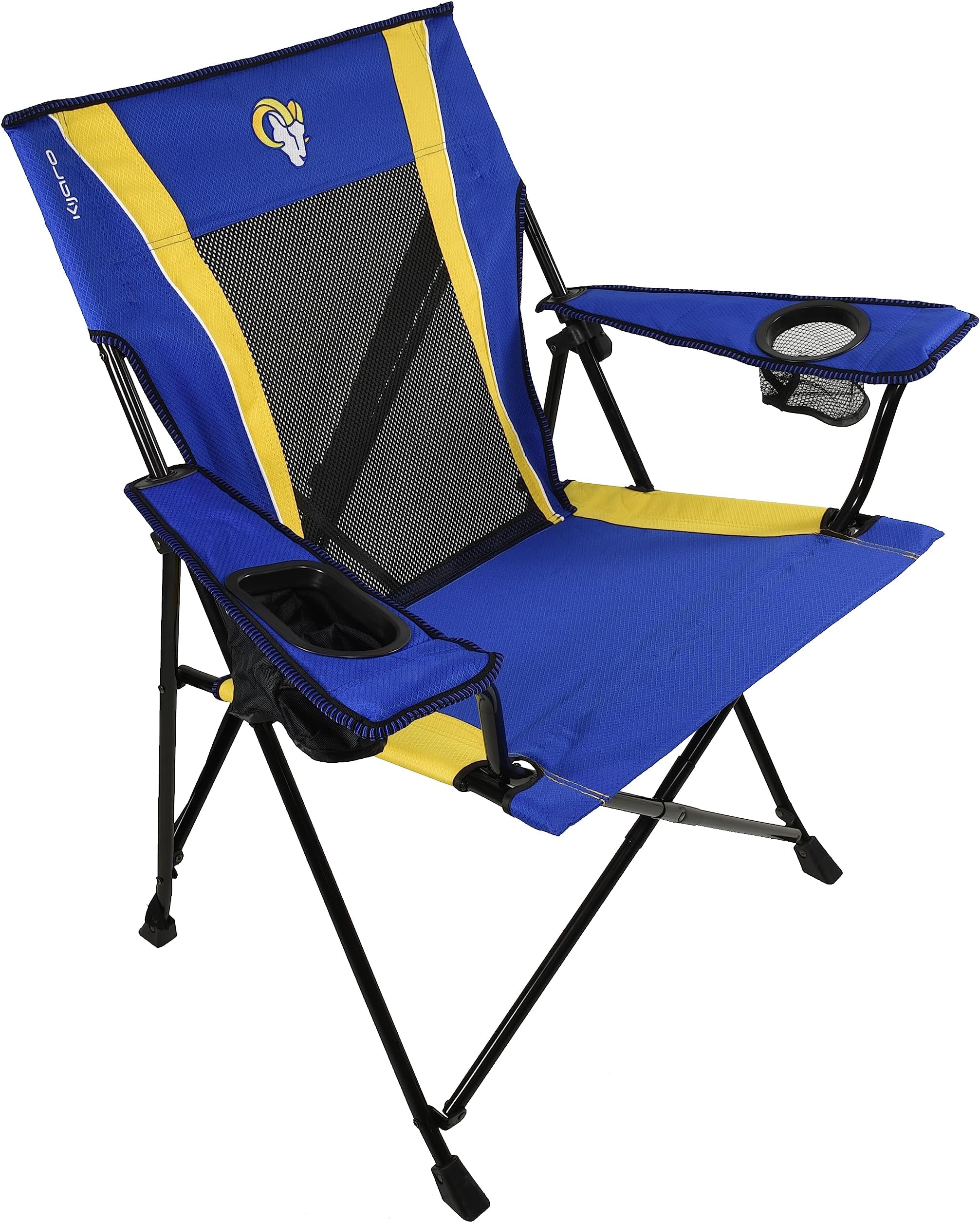Kijaro Sports Fan Folding Chair, 26" L x 35.5" W x 37" H, Los Angeles Rams