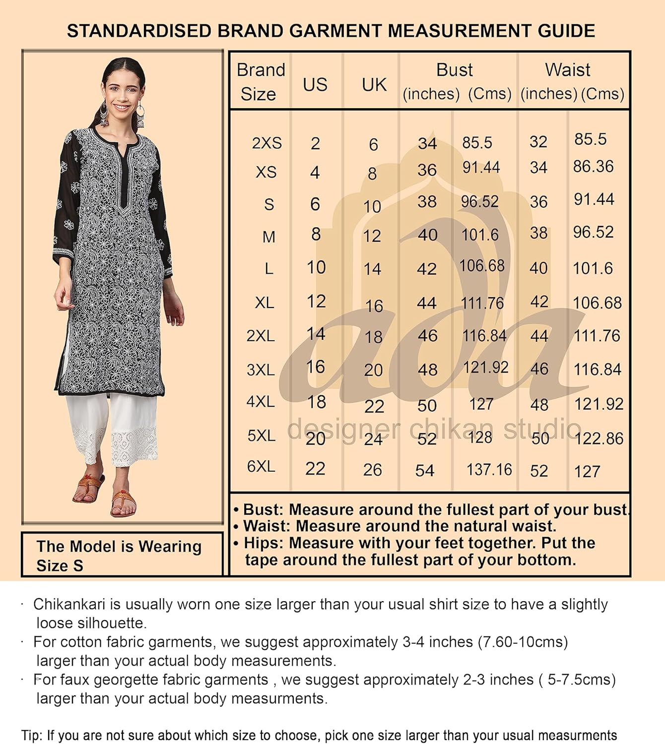 Ada Hand Embroidered Indian Chikankari White Cotton Kurta Kurti Tunic for Women A100140 - Image 4