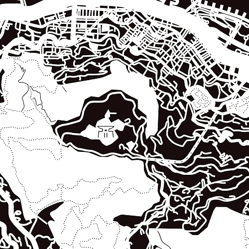 Miniatura 5 de Macao Paper Cut Map Blanco 12.0 x 12.0in