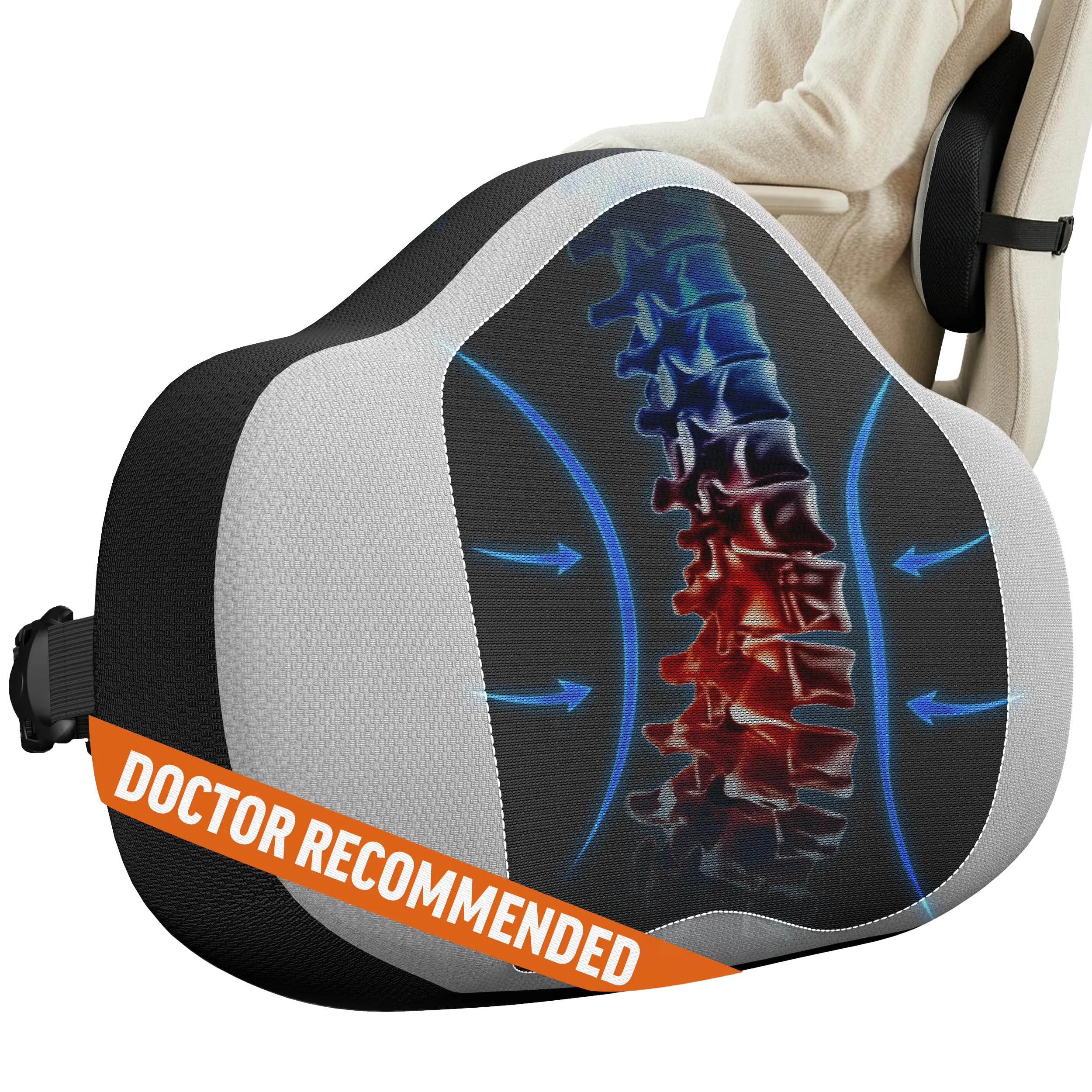 Everlasting Comfort Lower Back Lumbar Support Pillow for Office Chair, Car