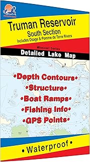 Truman Reservoir-South (South of Hwy 7) Fishing Map