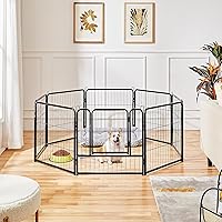 Vista 3 de Topeakmart Unleashed - Cerca portátil para mascotas de 24 pulgadas, 8 paneles, para perros pequeños, medianos y grandes, para uso en interiores