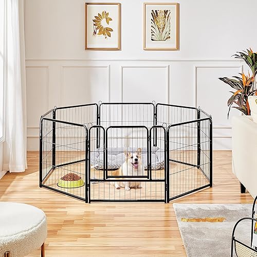 Miniatura 3 de Topeakmart Corralito para perros al aire libre, corralito de ejercicio portátil para interiores y mascotas, para patio, caravana, campamento, 24