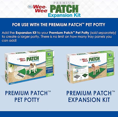 Miniatura 7 de Four Paws Wee-Wee Premium Patch Pet Kit de expansión del sistema de orinal para mascotas, 24.5 x 23 pulgadas