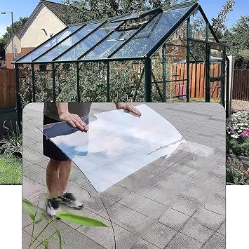 Polycarbonate Sheet Roof Sheet, Clear Acrylic Plastic Sheet, Outdoor Awning Easy to Bend and Cut, Rainproof PC Endurance Sheet, Replacement Cladding5.1X65.6ft