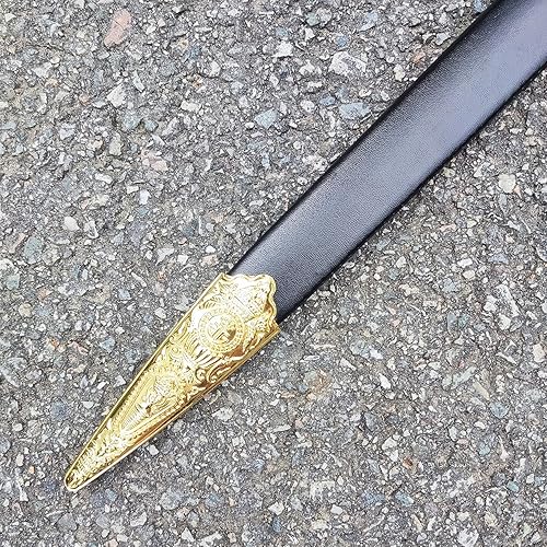 Miniatura 5 de Espada medieval de acero inoxidable con estrella de David, espada del rey Salomón para cosplay, colección, 33.8 pulgadas