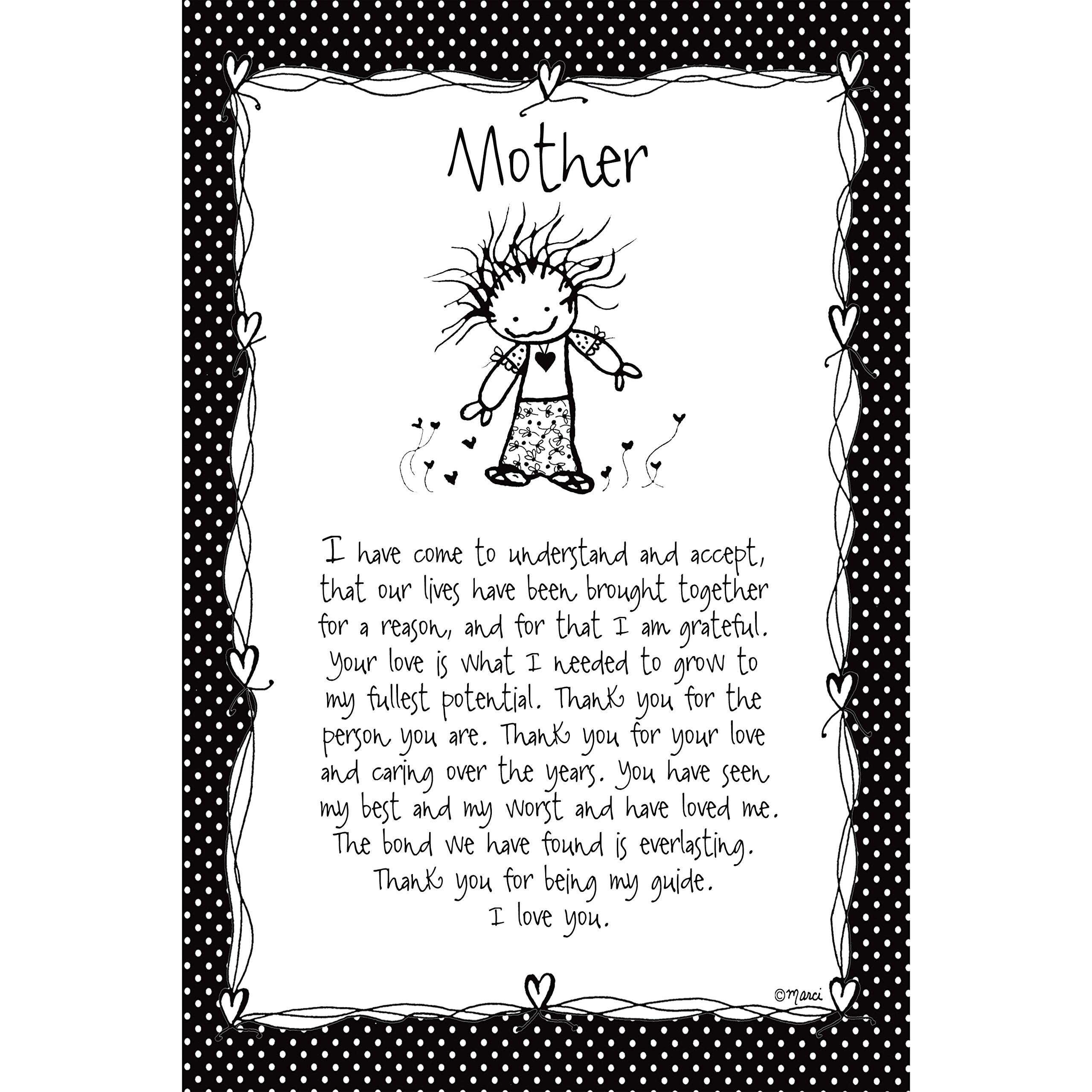 Mother Wood Plaque - Children of The Inner Light by Marci | Elegant Vertical Frame Wall Art & Tabletop Decoration | Easel & Hanging Hook | Measures 6 inches x 9 inches