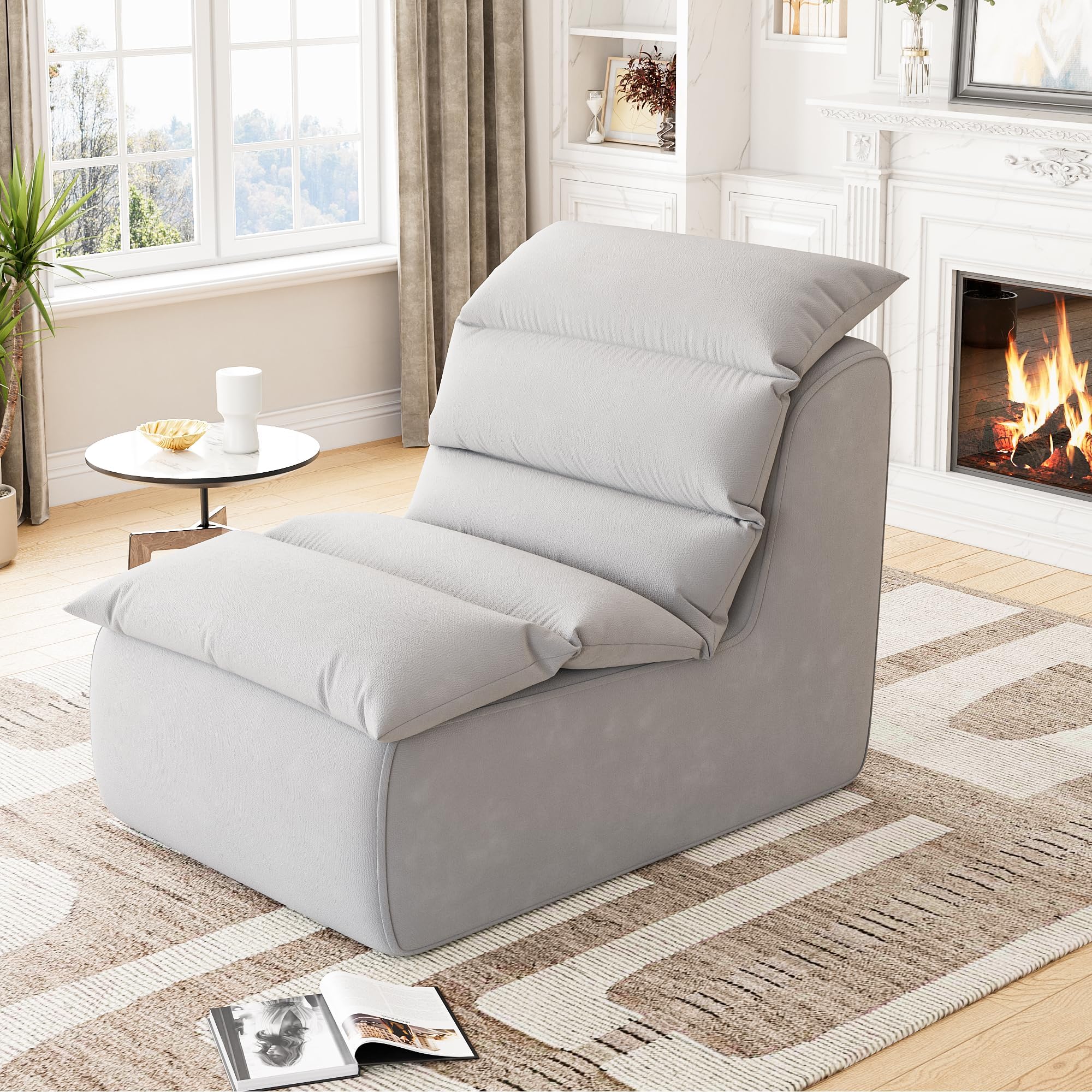 Pouf Poire Adulte Avec Dossier, Fauteuil Bean Bag, 82 L x 100 P x 87 H cm